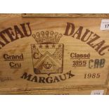 Twelve bottles Chateau Dauzac Grand Cru Classe Margaux 1985