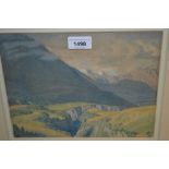 Charles March Gere, watercolour, ' The Pitzthal, Tyrol ', indistinctly signed, various original