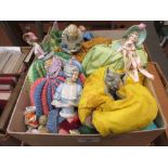Collection of various porcelain half doll ' Cosy ' figures