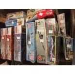 Quantity of various boxed aircraft scale models including Monogram and Academy