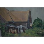 Group of nine various mid 20th Century oil paintings on board and canvas, various landscapes and