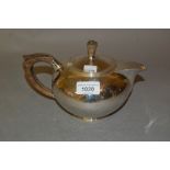 20th Century Birmingham silver circular teapot