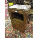 French Art Deco burr walnut bedside cabinet