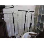 Reproduction Victorian style painted iron and steel clothes rail