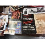 Quantity of film and theatrical ephemera including two small signed posters