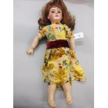 S.F.B.J. Paris, bisque headed doll (at fault)