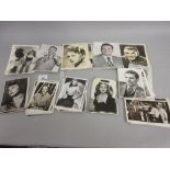 Approximately seventy postcards and photographs of 1940's to 1960's film stars and entertainers
