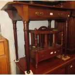 Small late 19th Century mahogany writing table with a leather inset top above a single drawer with