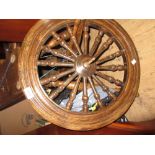 19th Century spinning wheel in oak and beech