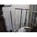 Reproduction Victorian style painted iron and steel clothes rail