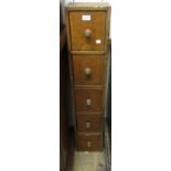 Late 19th / early 20th Century set small shop haberdashery drawers with knob handles, together