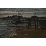 Sonia Stone-Hill, oil on board, view at Burnham on Crouch, Essex, signed and dated 1964 ?, 9.5ins