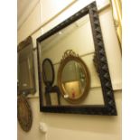 Late 19th / early 20th Century rectangular carved wooden framed wall mirror
