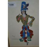 After Leon Bakst, costume design for the ballet ' Scheherazade ', bearing signature Bakst, and dated