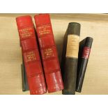 Two volumes ' Principles of Political Economy ' by John Stuart Mill London 1857, bound half red