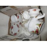 Royal Albert Old Country Roses pattern tea service