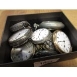 19th Century silver open face pocket watch, the silvered dial with gilt Roman numerals and