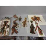 Quantity of Chinese composite puppet figures Some packaged in ok condition but some are tangled