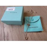 Tiffany and Co. silver necklace with original box