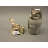 Royal Copenhagen figure of a faun on a tortoise, No. 858 by C. Thomsen, dated for 1936, together