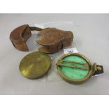 Troughton & Simms of London, early 20th Century pocket sextant in leather case