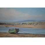 Wyn Appleford, oil on canvas, river estuary on the Exe at Great Bull Hill, signed, 12ins x 18ins,