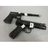 Webley Premier Mark II air pistol and a 4.5mm Gat gun