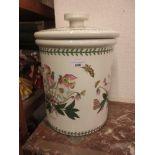 Large Portmeirion Botanic Gardens pattern bread crock with cover