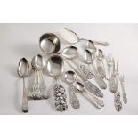 ASSORTED NORWEGIAN FLATWARE mainly early 20th century to include:- A soup ladle, a set of six