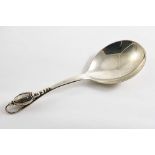 AN EARLY 20TH CENTURY DANISH BLOSSOM PATTERN SERVING SPOON by Georg Jensen, Copenhagen 1928 (