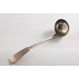 A RARE SCOTTISH PROVINCIAL FIDDLE PATTERN TODDY LADLE initialled "I", by John Sellar of Wick (JS,