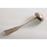 CUPAR:- A Fiddle pattern toddy ladle by Robert Robertson; 6.5" (16.5 cms) long; 1.25 oz