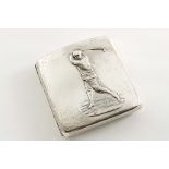 A LATE VICTORIAN CIGARETTE CASE of plain rectangular form with rounded corners, embossed on the