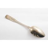 PAISLEY:- A Fiddle tea spoon, initialled "JH" by J & G. Heron; 5.5" (14 cms) long; 0.45 oz