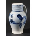 STAFFORDSHIRE SCRATCH BLUE SALT GLAZED TAVERN JUG, late 18th century, of baluster form, applied