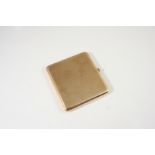 A 9CT. GOLD CIGARETTE CASE of plain rectangular form, engraved with initials to the front case,