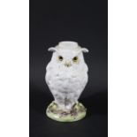 WILLIAM WHITELEY OWL - LAMP BASE a porcelain lamp base in the form of an Owl, marked underneath
