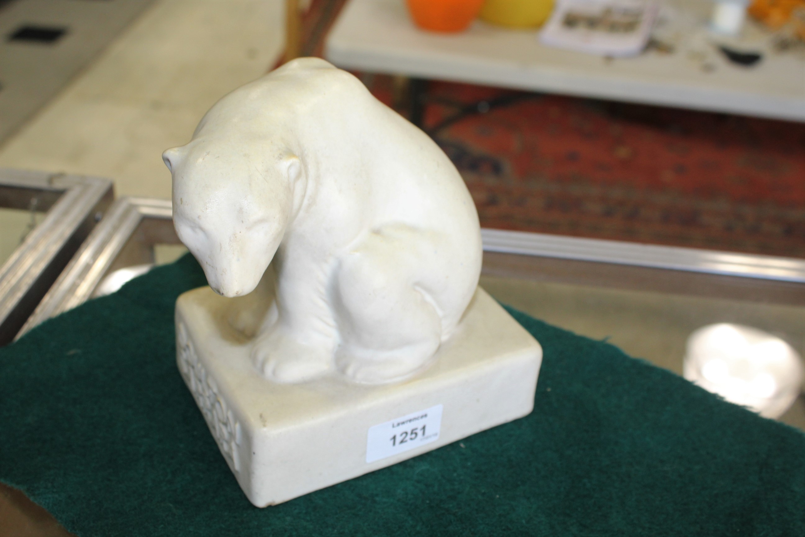 DOULTON CARRARA POLAR BEAR a promotional marble effect model of a Polar Bear in a seated position, - Image 3 of 9