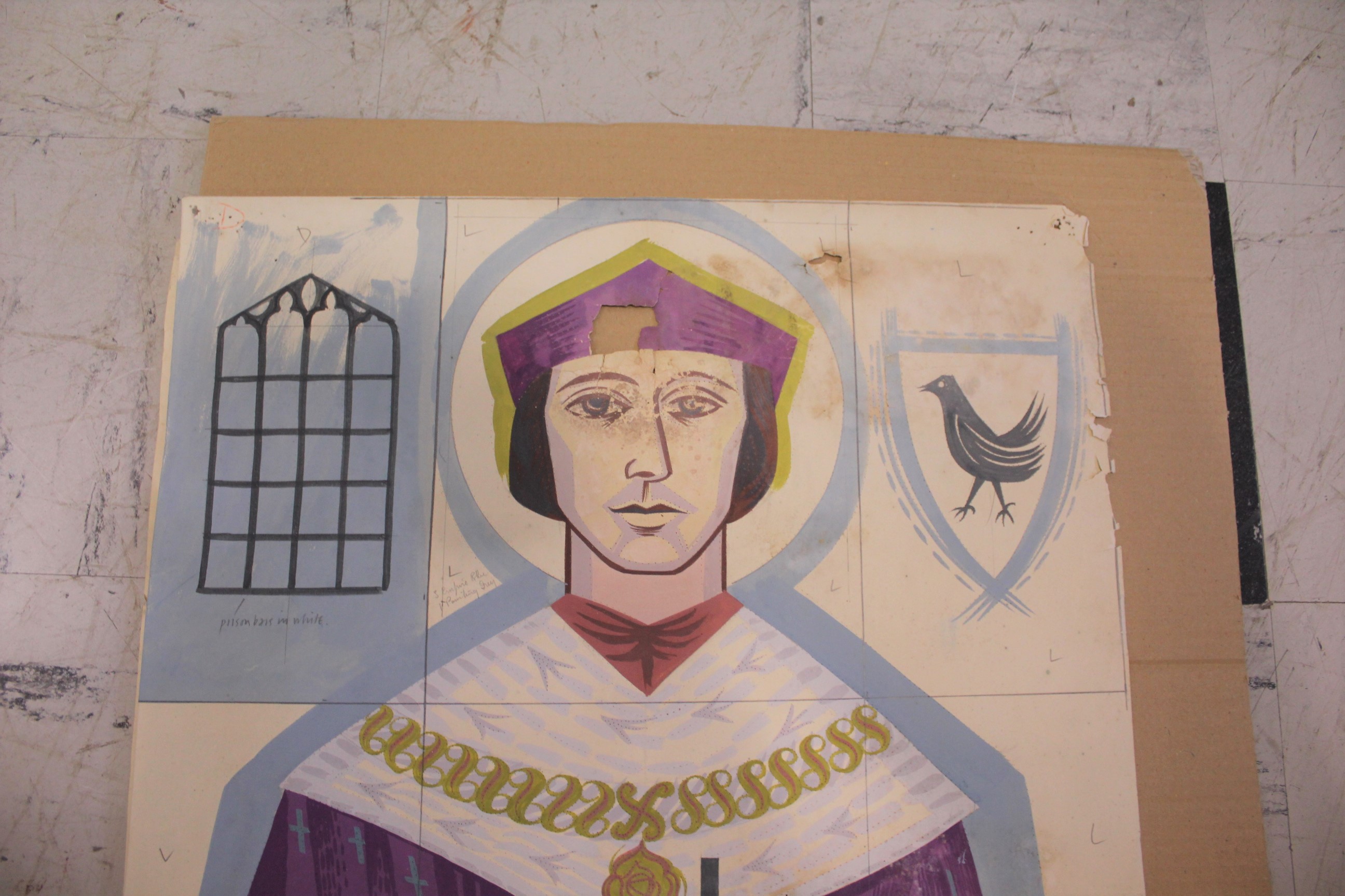 POOLE POTTERY TILE DESIGNS - ST JOHN FISHER CHURCH, ROCHESTER 7 tile designs of Saints, commissioned - Image 4 of 22