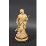 DOULTON LAMBETH BOER WAR SOLDIER - JOHN BROAD a stoneware figure of a Boer War Soldier holding a