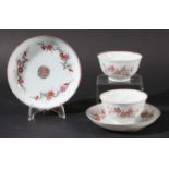 PAIR OF CHINESE FAMILLE ROSE TEA BOWLS AND SAUCERS, Yongzheng, painted with trailing flowers with