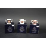ROYAL CROWN DERBY MINIATURES - BOXED 11 modern boxed items including Imari Splendour Mini Loving Cup