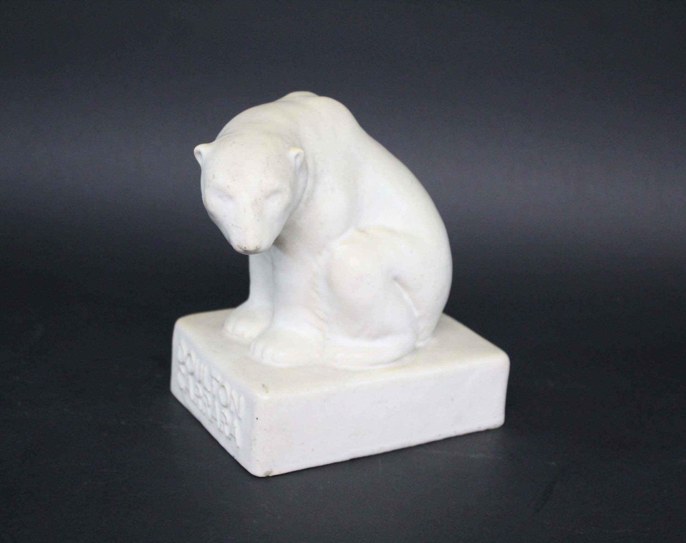 DOULTON CARRARA POLAR BEAR a promotional marble effect model of a Polar Bear in a seated position,