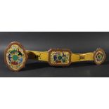 CHINESE CLOISONNE RUYI SCEPTRE, 20th century, with bats and auspicious Buddhustic symbols on a