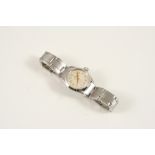 A LADY'S STAINLESS STEEL OYSTER-PRINCESS WRISTWATCH BY TUDOR the signed circular dial with Arabic