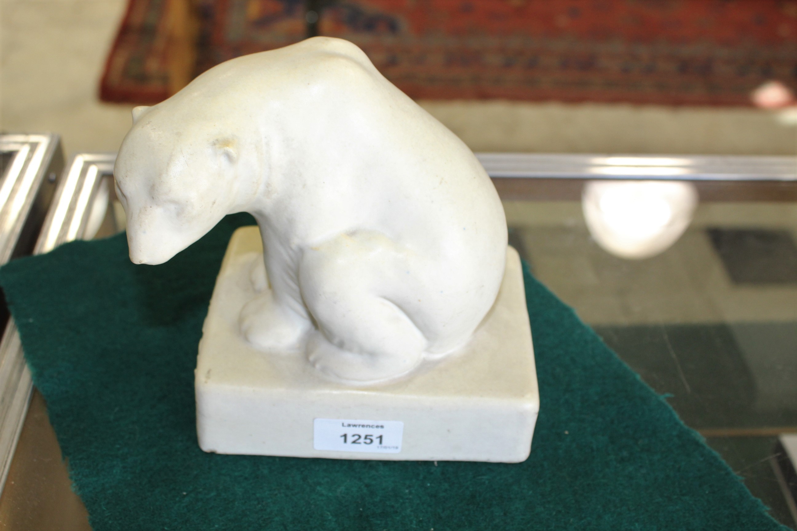 DOULTON CARRARA POLAR BEAR a promotional marble effect model of a Polar Bear in a seated position, - Image 4 of 9