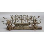 SICILIAN CARVED WOOD, WROUGHT IRON AND PAINTED WEDDING CART DECORATION, probably 19th century, a