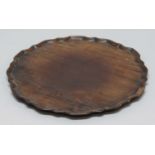 GEORGE III TRAY OR TABLE TOP, of shape circular form with raised rim, diameter 42cm