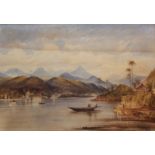 ANDREW NICHOLL, RHA (1804-1886) A SCENE IN CEYLON (SRI LANKA) Signed, watercolour and pencil