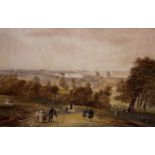 JAMES COCKBURN (1779-1847) LONDON FROM ONE TREE HILL, GREENWICH PARK Watercolour over traces of